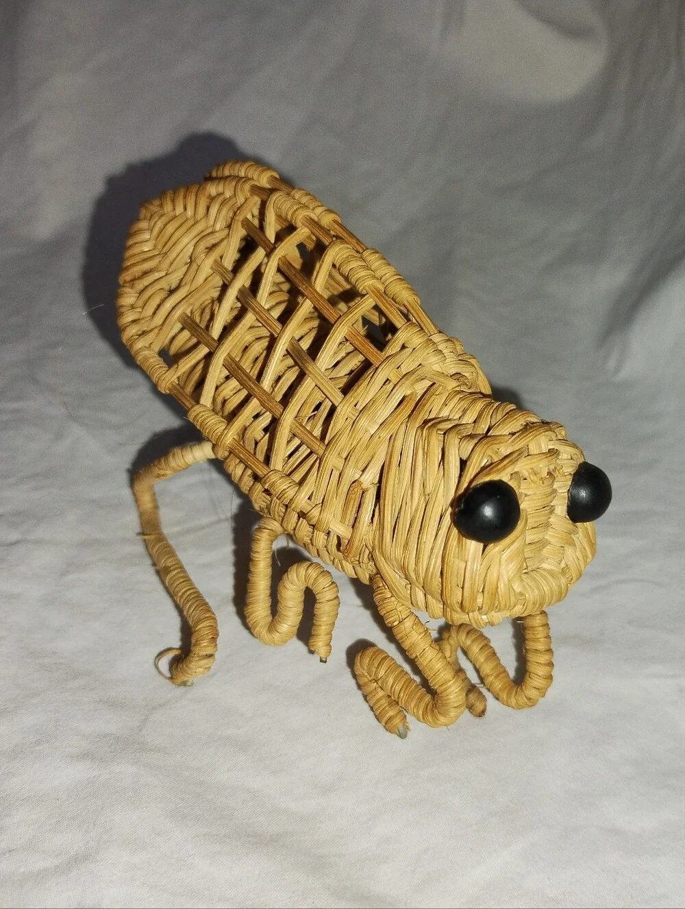 Vintage Weave Cricket Bug Grasshopper Decor 5